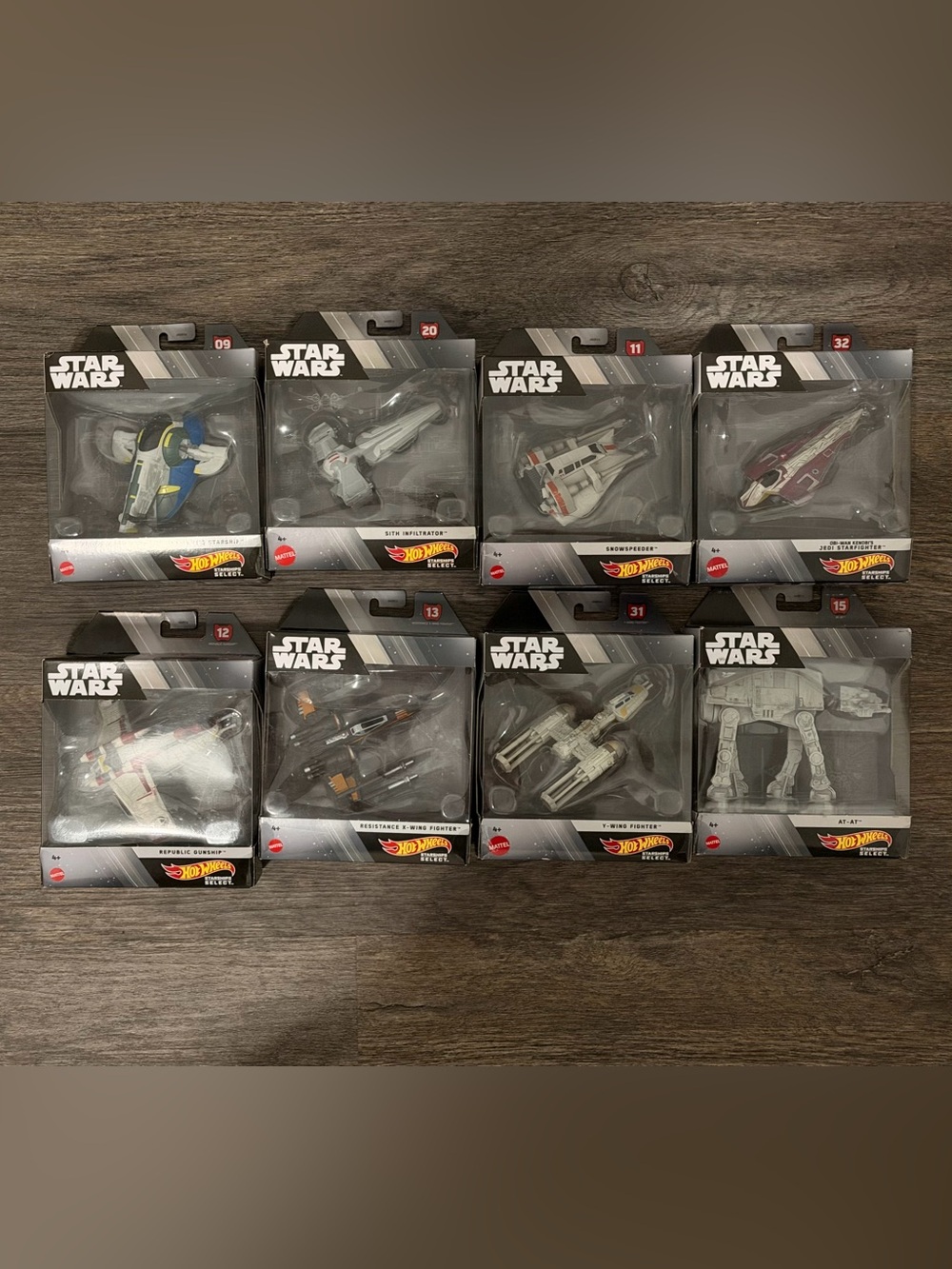 8 Star Wars Hot Wheels Vehicles from Star Wars Collection